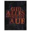 Wandbild Acrylglas Motivation, Gib alles nur nicht auf, Marmor M0003