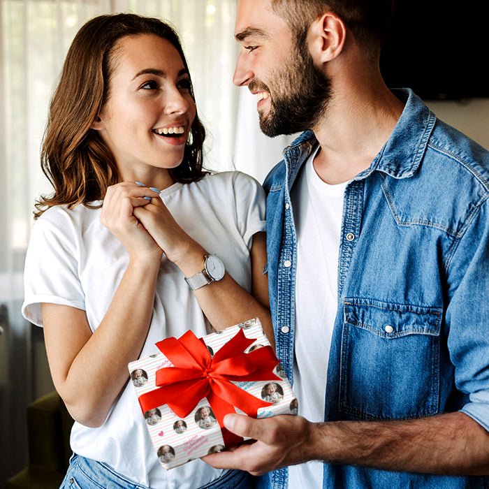 Geschenkpapier personalisiert Geschenkpapier Streifen Baby - Bild 4