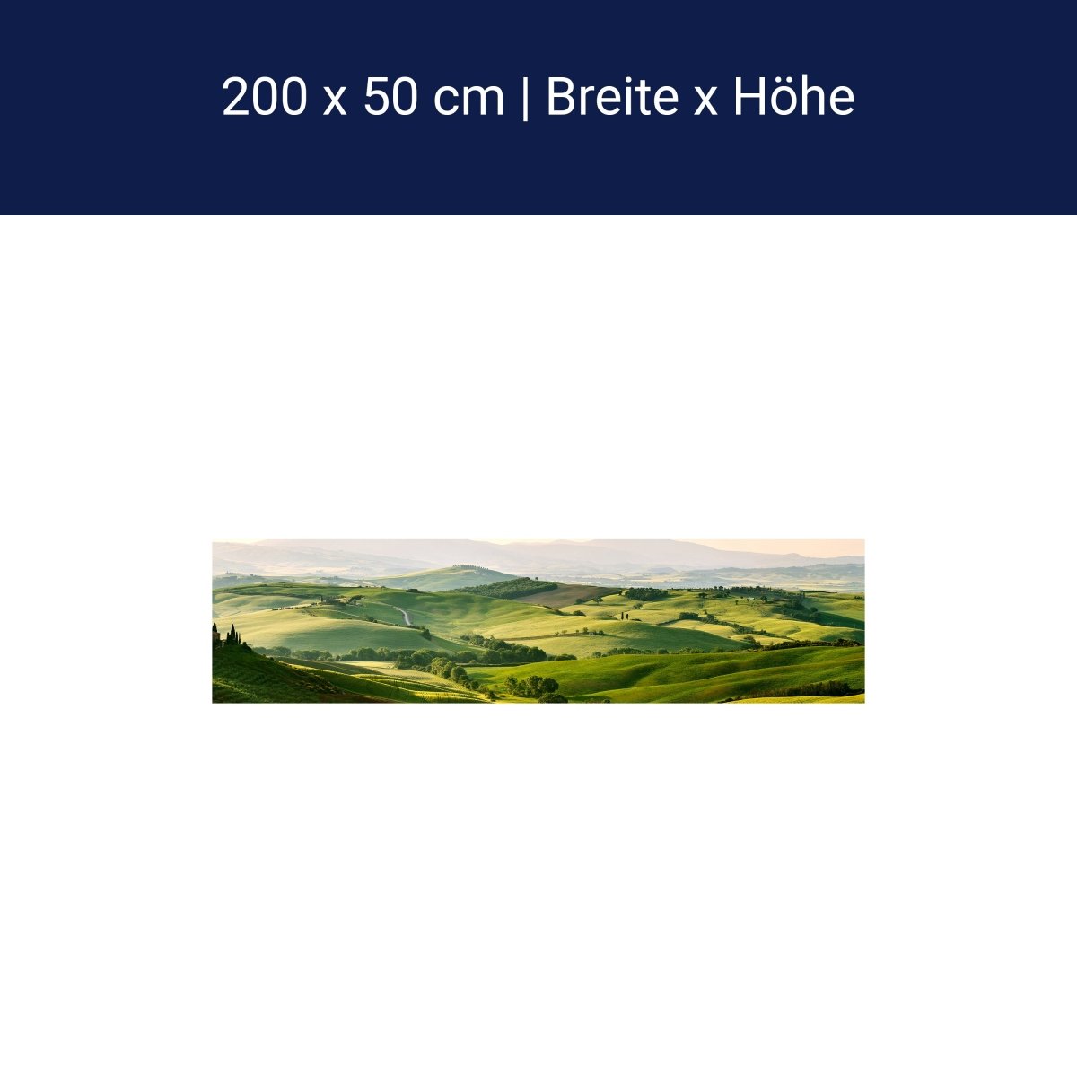 Panorama-Fototapete Grüne Hügel, Landschaft M0008