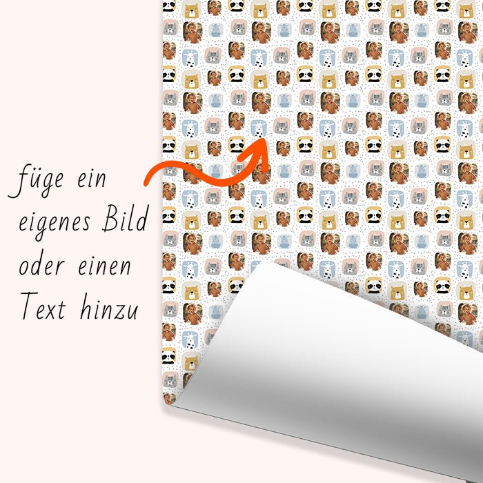 Geschenkpapier personalisiert Geschenkpapier Tiere Baby - Bild 6