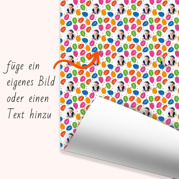 Geschenkpapier personalisiert Geschenkpapier Luftballons Baby - Bild 6