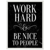 Poster Work hard, be nice, Marmor M0012