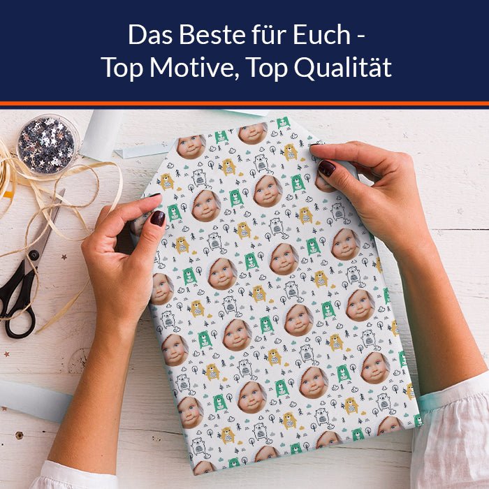 Geschenkpapier personalisiert Geschenkpapier Bär Baby - Bild 5