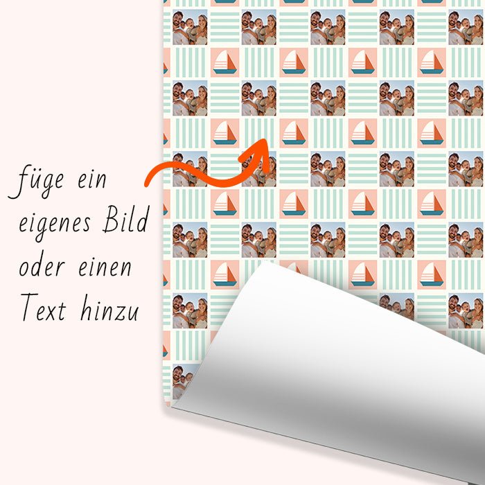 Geschenkpapier personalisiert Geschenkpapier Boot Jungen - Bild 6