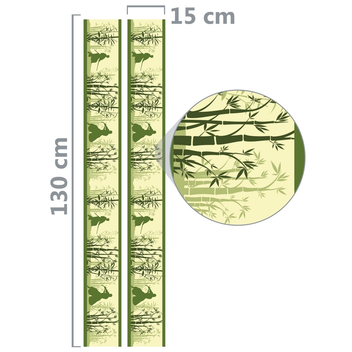 Bordüre Bambushain mit Schwertkämpfern M0019 entdecken - Bild 5