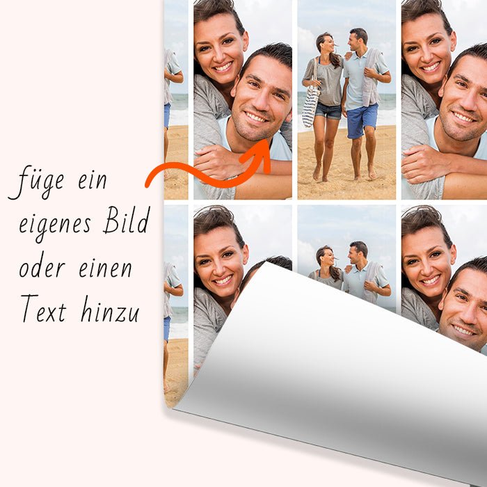 Geschenkpapier personalisiert Geschenkpapier Collage 2 Fotos Rechteck - Bild 6