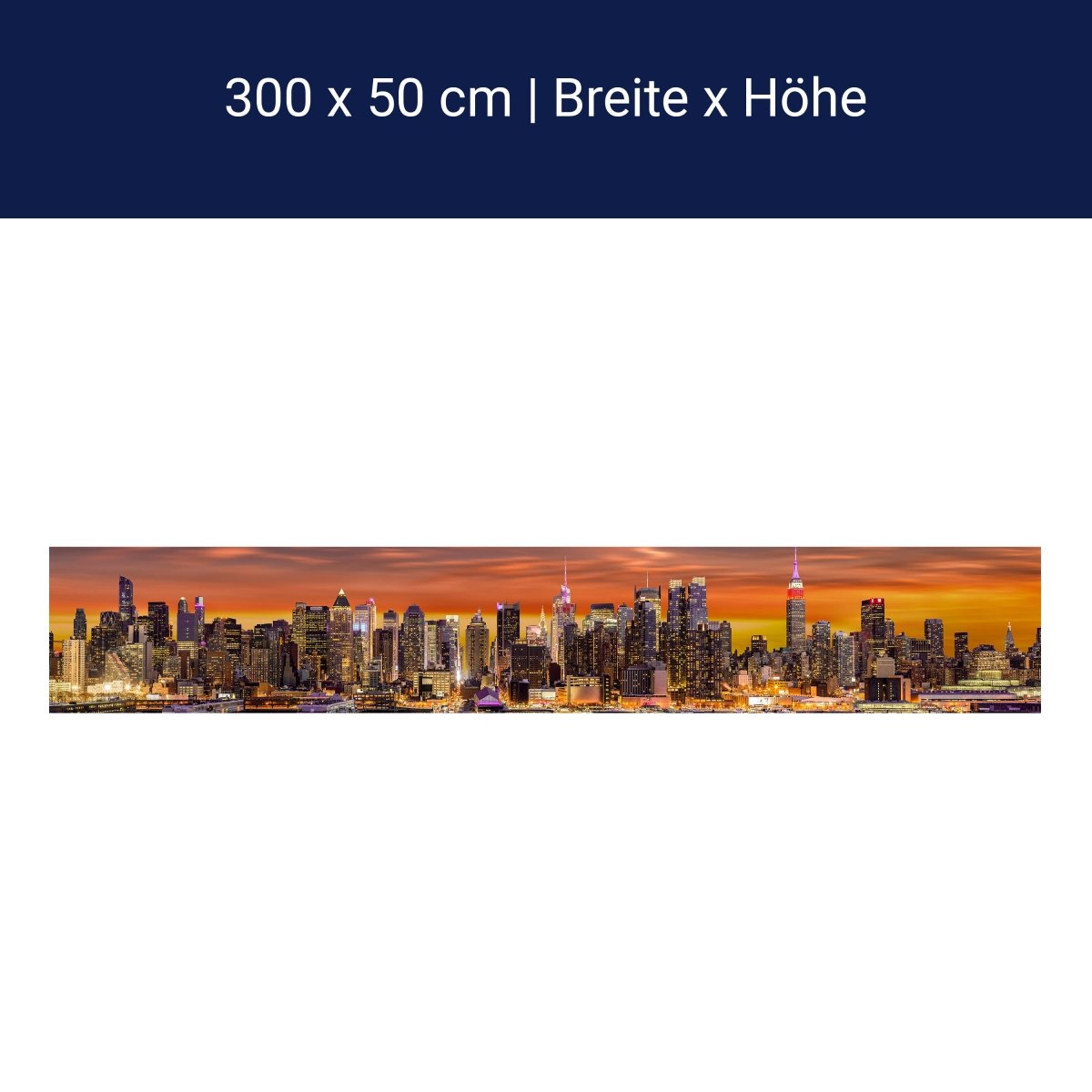 Panorama-Fototapete New York bei Sonnenuntergang M0022