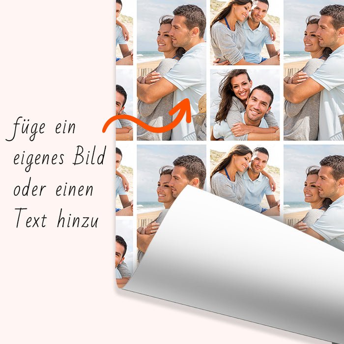 Geschenkpapier personalisiert Geschenkpapier 4 Fotos Quadrat Rechteck - Bild 6