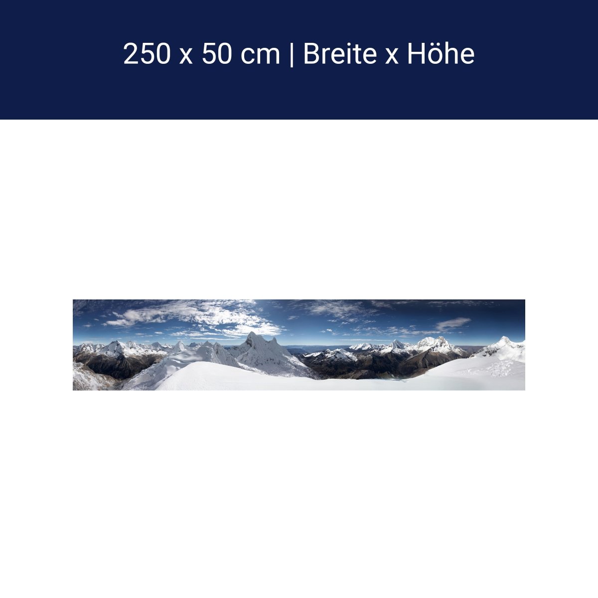 Panorama-Fototapete verschneite Berge M0027