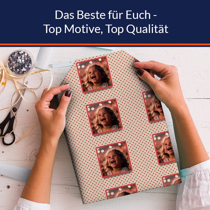 Geschenkpapier personalisiert Geschenkpapier Punkte Foto M0038 - Bild 5