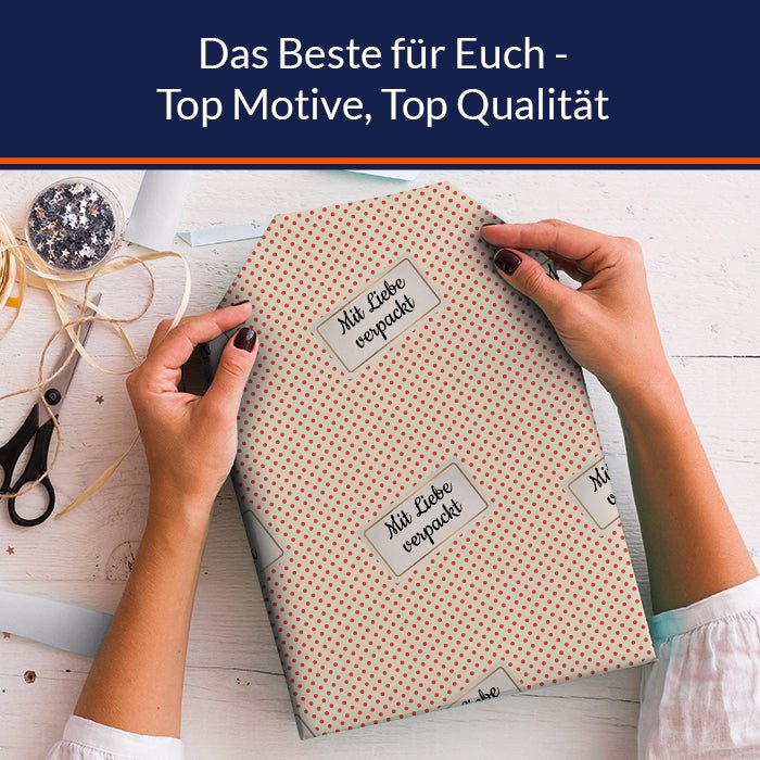 Geschenkpapier personalisiert Geschenkpapier Punkte Text M0039 - Bild 5