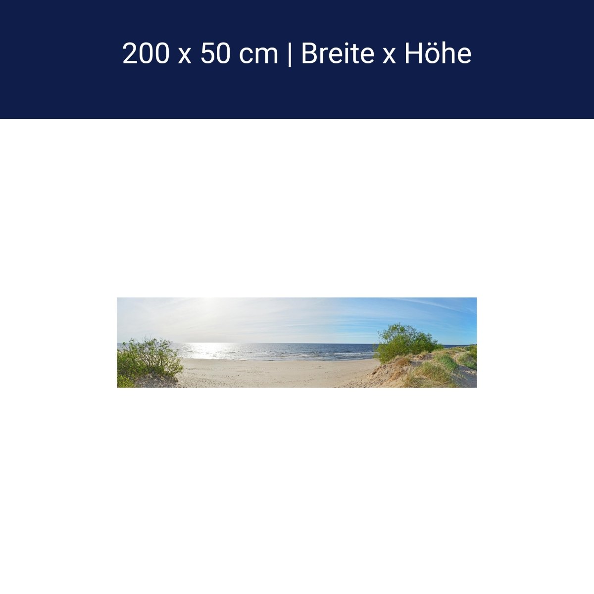 Panorama-Fototapete Strand, Meer, Dünen M0060