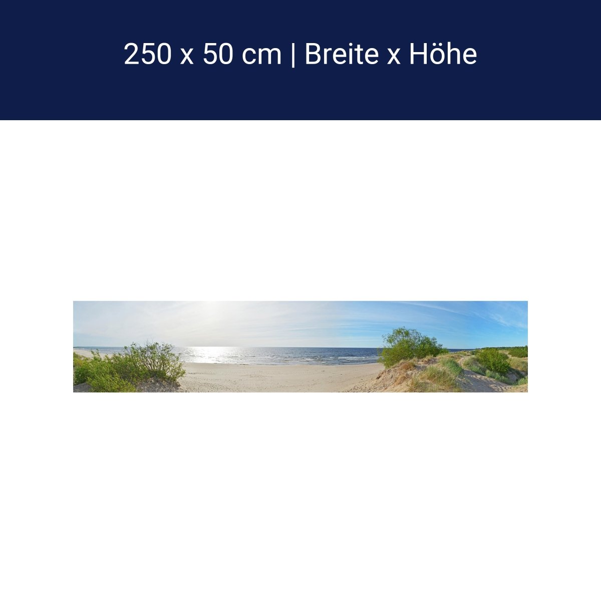 Panorama-Fototapete Strand, Meer, Dünen M0060