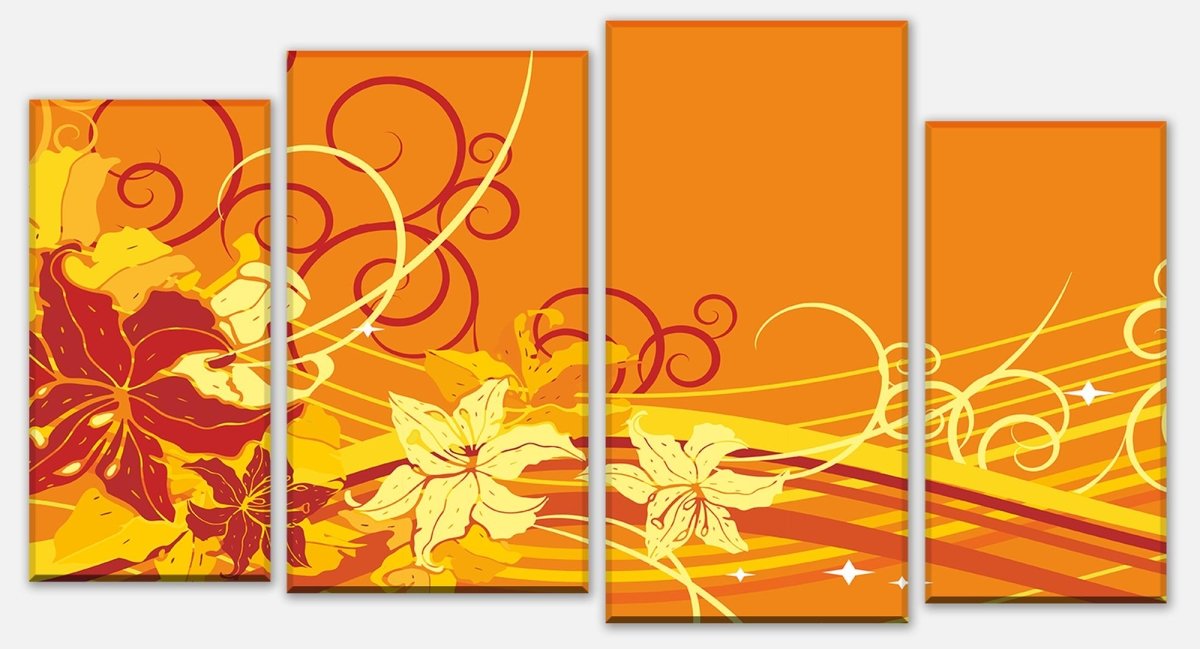 Leinwandbild Mehrteiler Maeva Floral Blüten M0061