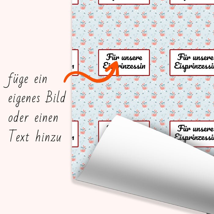 Geschenkpapier personalisiert Geschenkpapier Weihnachten Flamingo Text M0063 - Bild 6