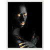 Poster Gold collection, Frau in Schwarz, goldene Highlights M0074