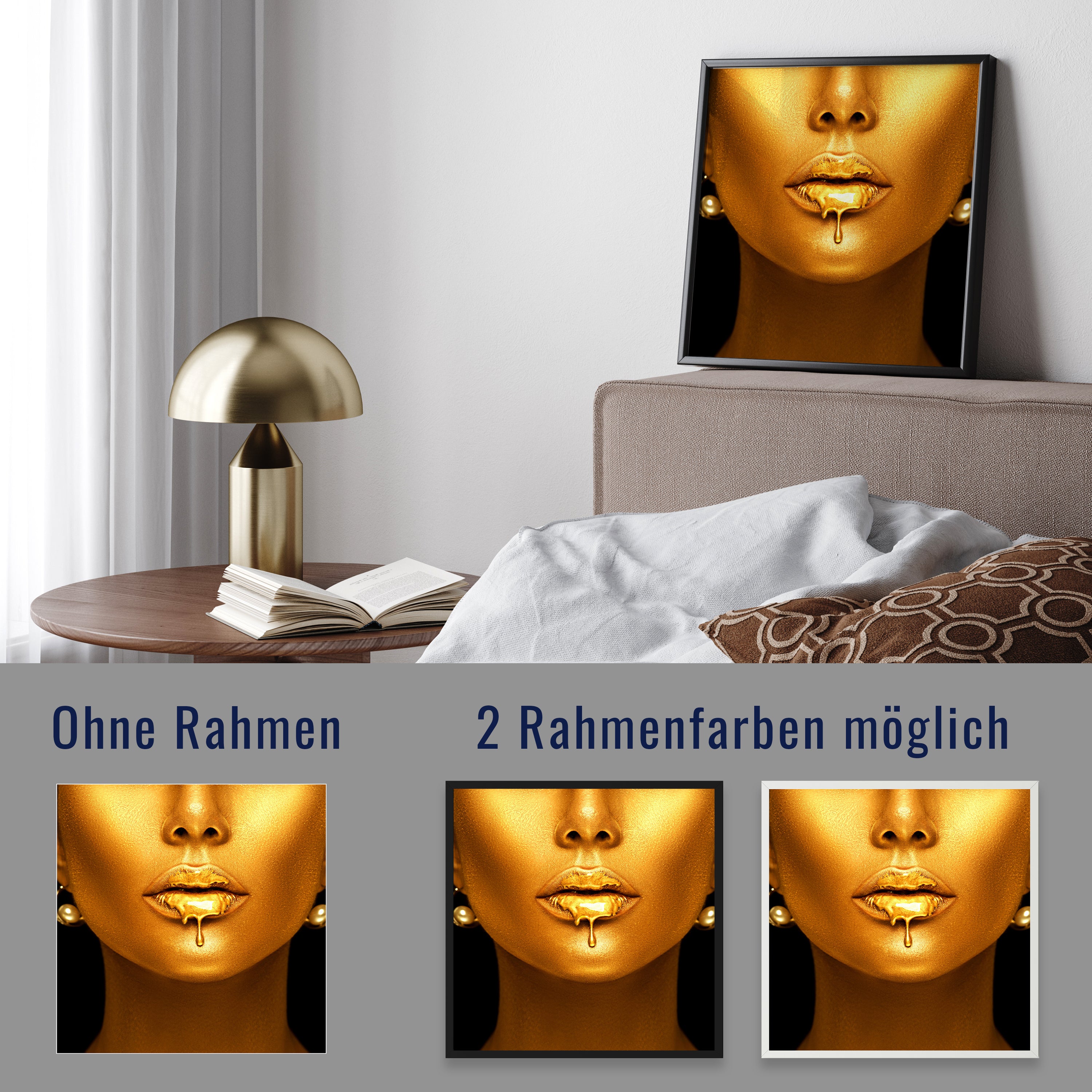 wandmotiv24 Poster, Poster - Gold - M0077 - Bild 4