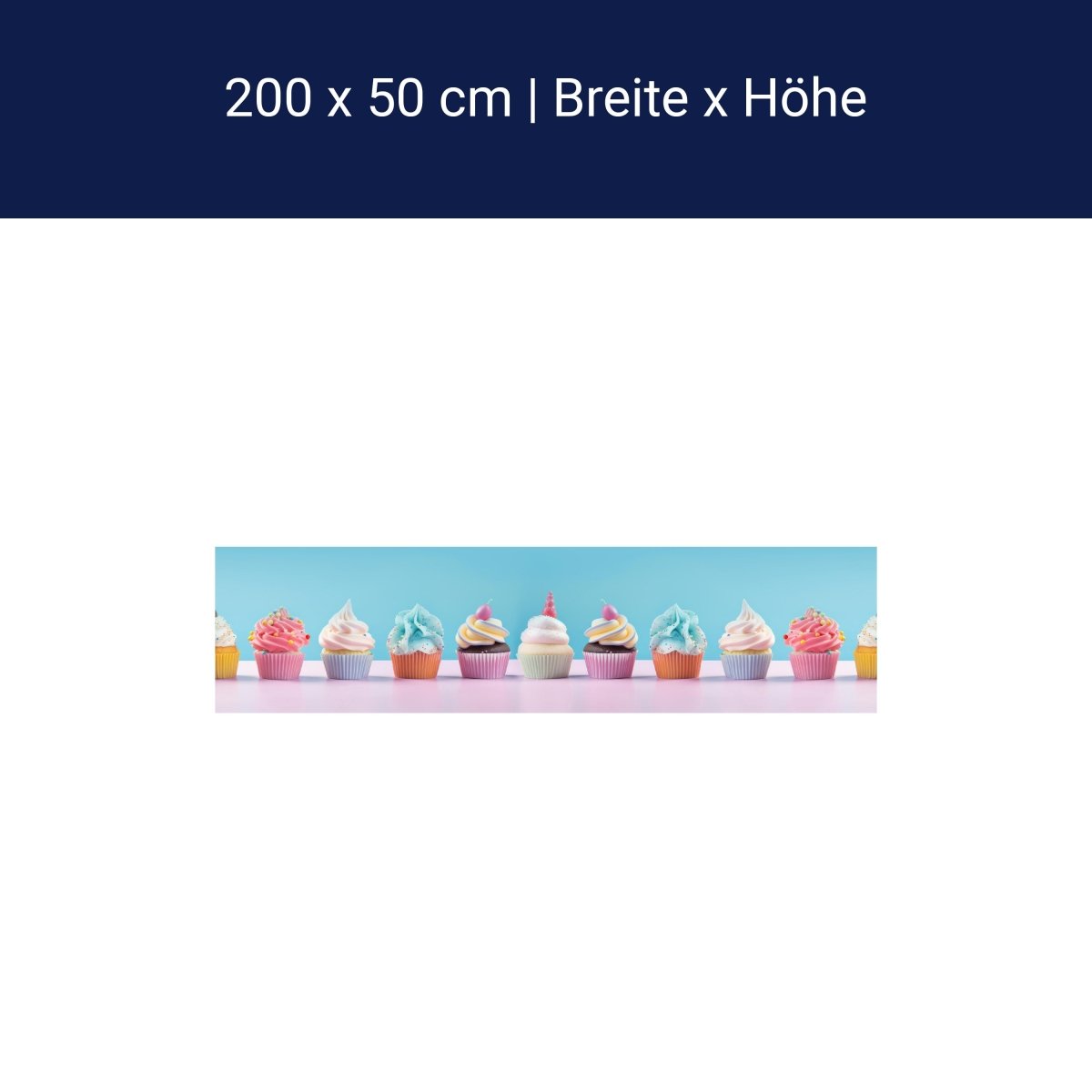 Panorama-Fototapete bunte Cupcakes M0096