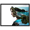 Poster Kunst, double exposure, Frau, Insel, Meer, Art M0097