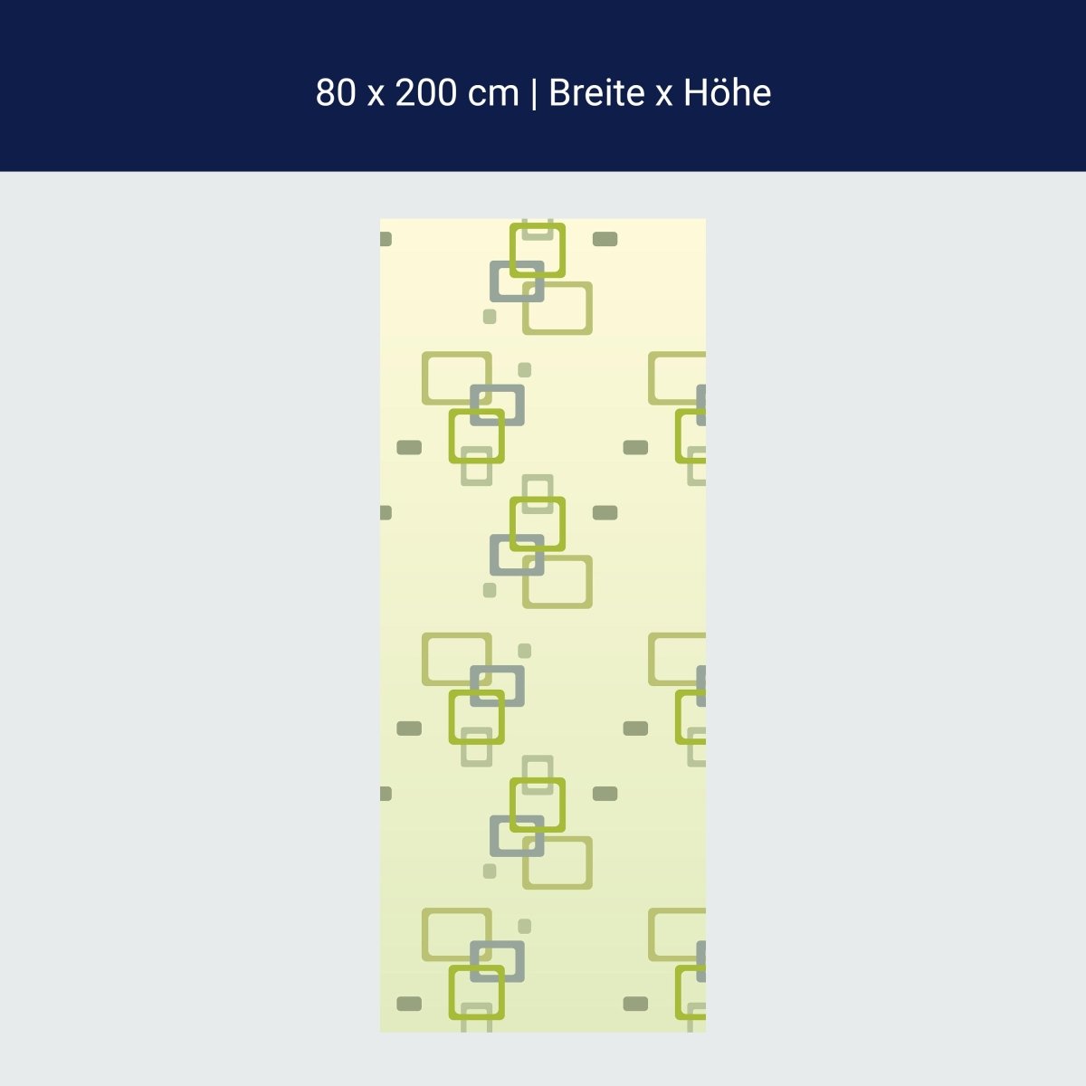 Duschwand Retrokästchen Grün Muster M0102