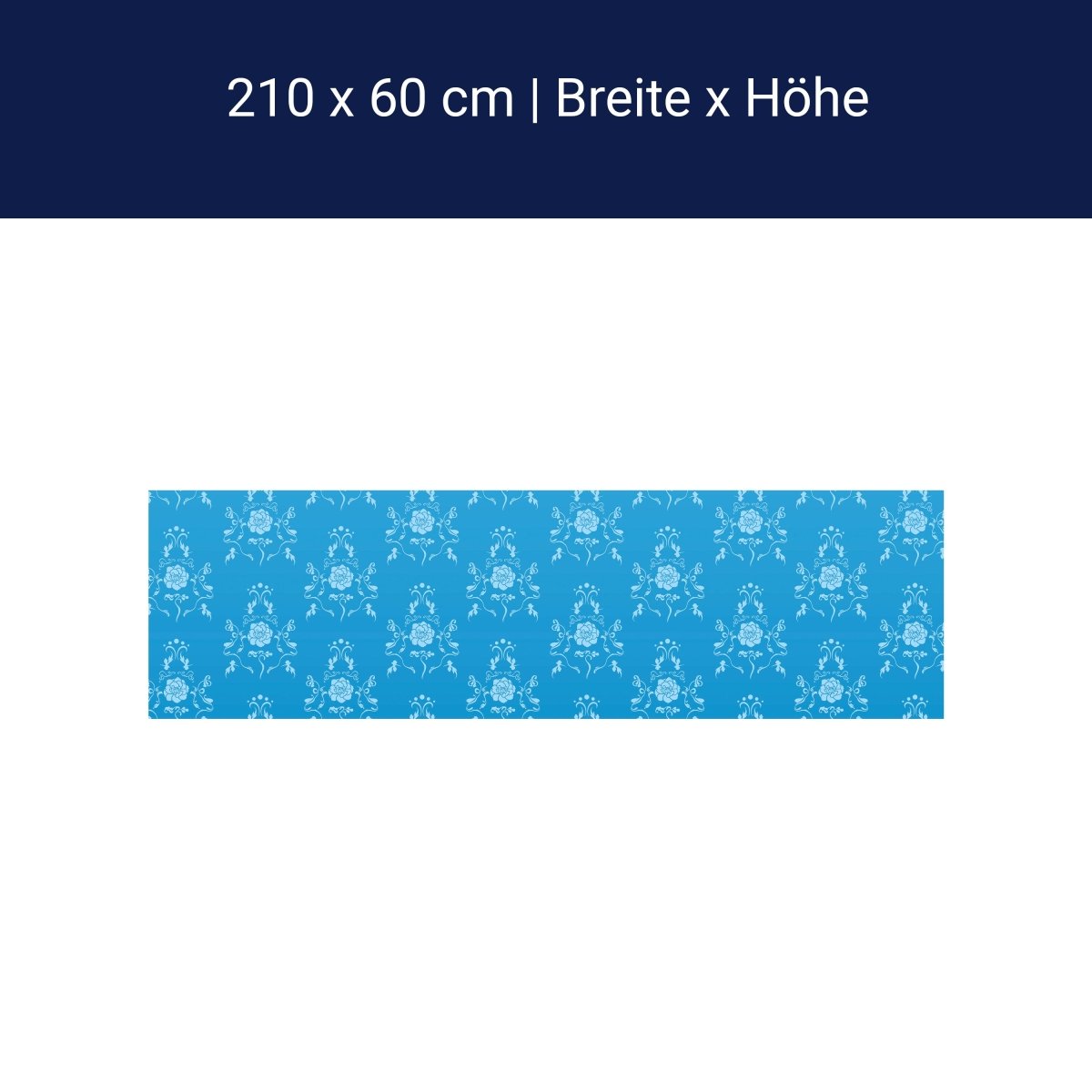 Küchenrückwand Barock Blau Muster M0116