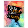 Poster Fang an zu machen, Marmor, bunt M0158