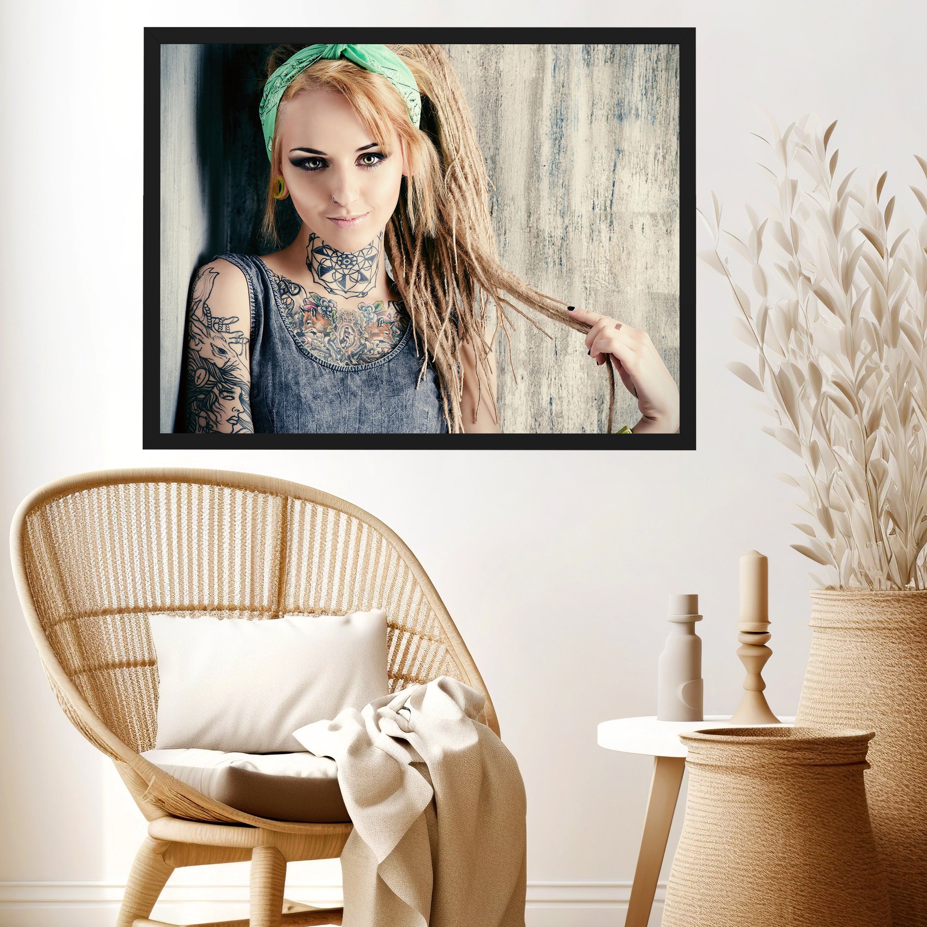 wandmotiv24 Poster, Poster - Frau, Tattoo, Oberkörper - M0180 - Bild 3