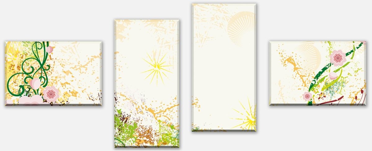 Leinwandbild Mehrteiler Luca Floral M0189