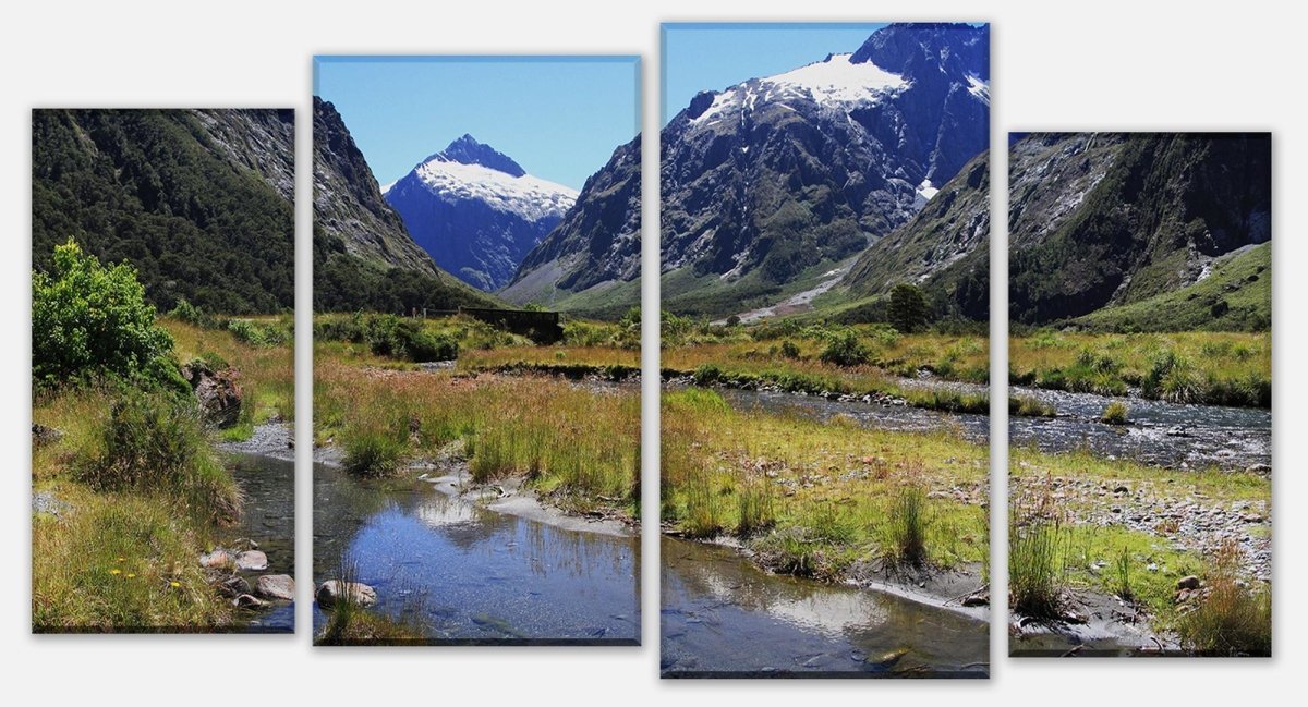 Leinwandbild Mehrteiler Fjordlandschaft Natur M0214