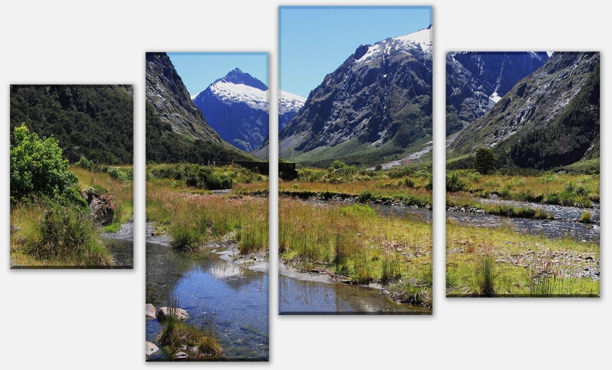 Leinwandbild Mehrteiler Fjordlandschaft Natur M0214