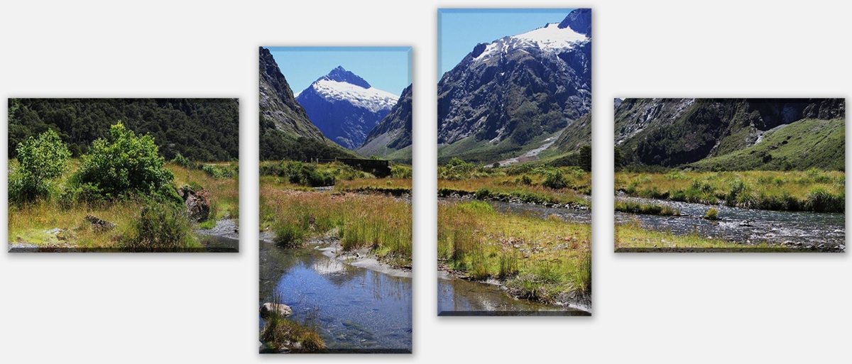 Leinwandbild Mehrteiler Fjordlandschaft Natur M0214