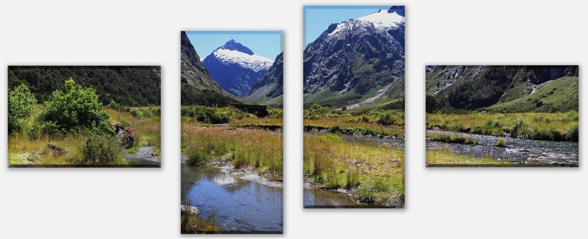 Leinwandbild Mehrteiler Fjordlandschaft Natur M0214