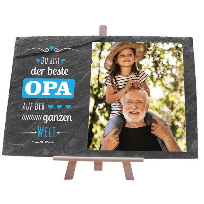 Schiefertafel Bester Opa M0230 - Bild 1