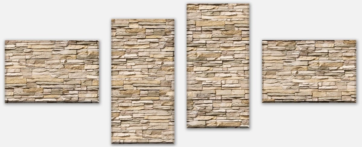 Leinwandbild Mehrteiler Asia Stone Natur M0239