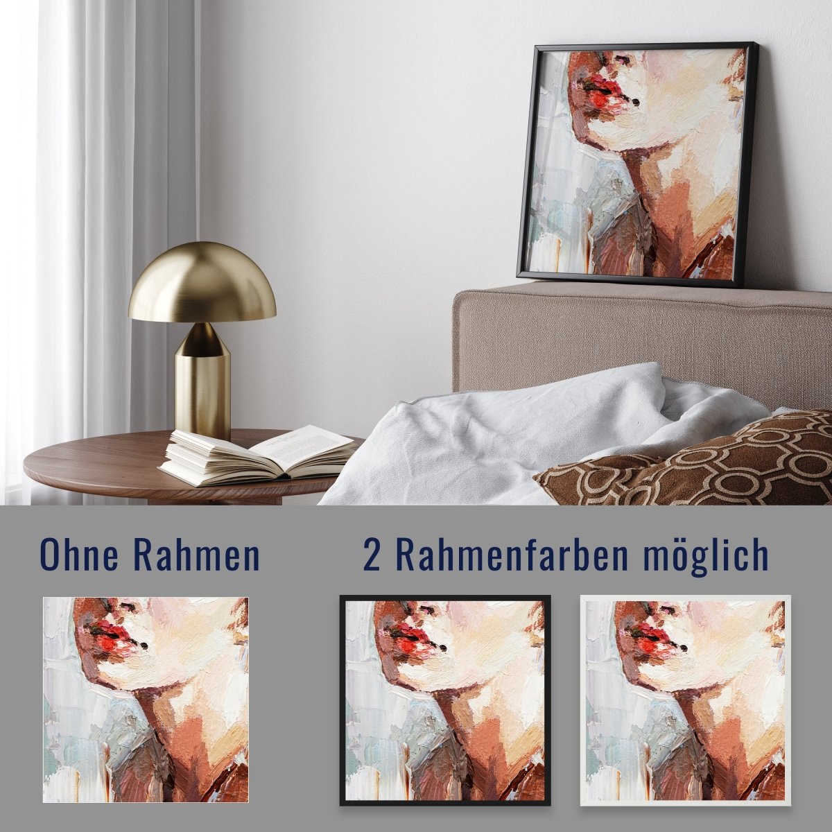 wandmotiv24 Poster, Poster - Malerei, Frau, Lippen - M0240 - Bild 4