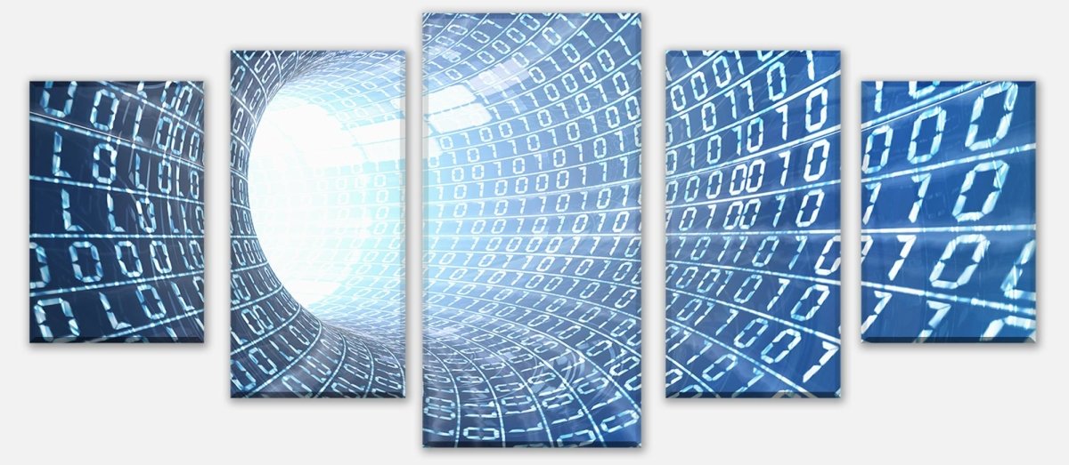 Leinwandbild Mehrteiler Datentunnel Internet M0243 entdecken - Bild 1