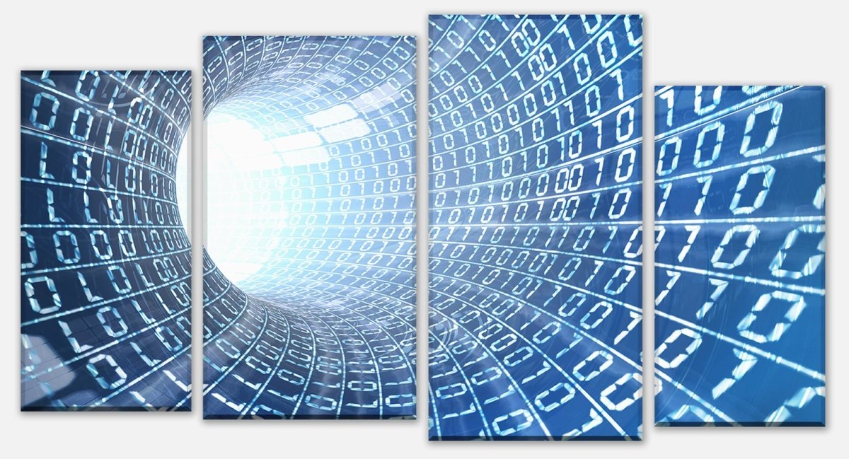 Leinwandbild Mehrteiler Datentunnel Internet M0243
