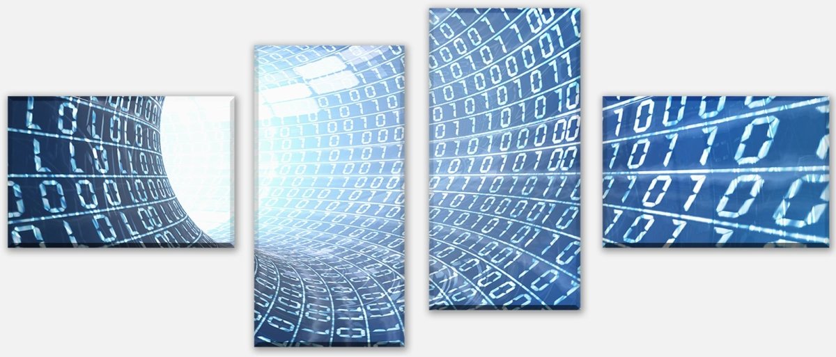 Leinwandbild Mehrteiler Datentunnel Internet M0243