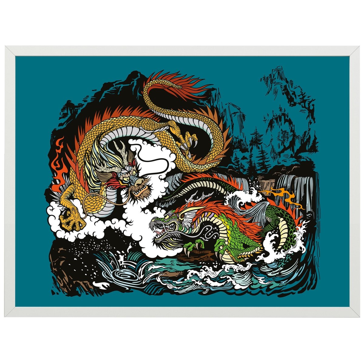 wandmotiv24 Poster, Poster - Drache, Wasser, Japan - M0247 - Bild 1