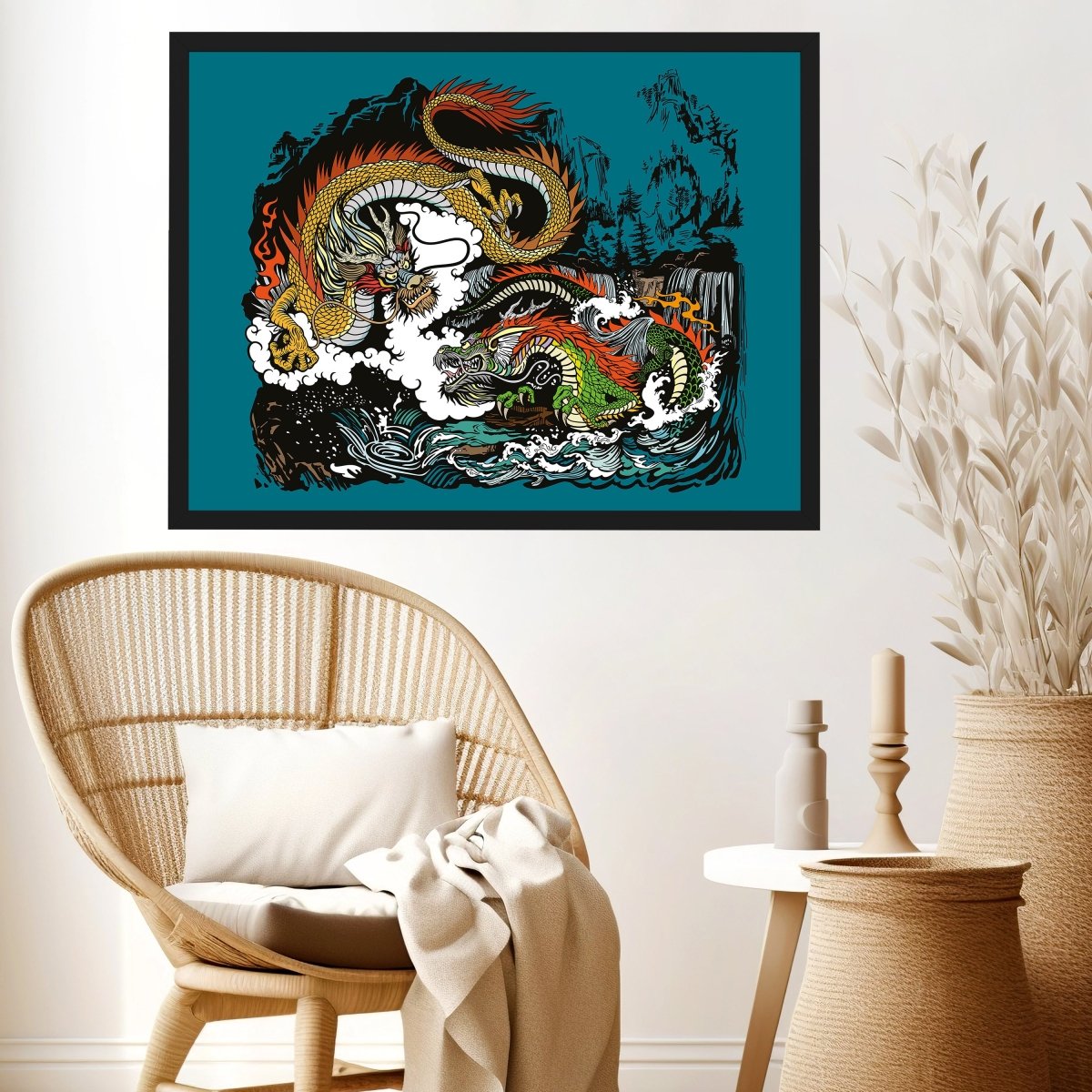 wandmotiv24 Poster, Poster - Drache, Wasser, Japan - M0247 - Bild 3