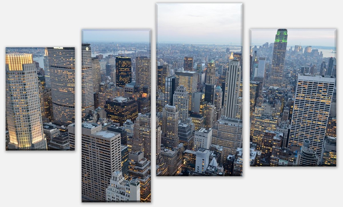 Leinwandbild Mehrteiler New York Skyview M0254