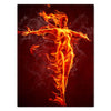 Leinwandbild Fantasy, Hochformat, Frau in Flammen M0266