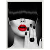 Poster Frau, Lippenstift, rot M0273