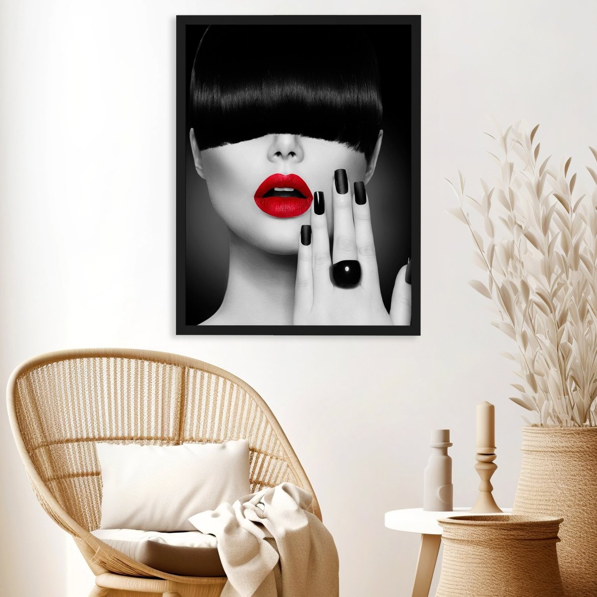 wandmotiv24 Poster, Poster - Frau, Lippenstift, rot - M0273 - Bild 3