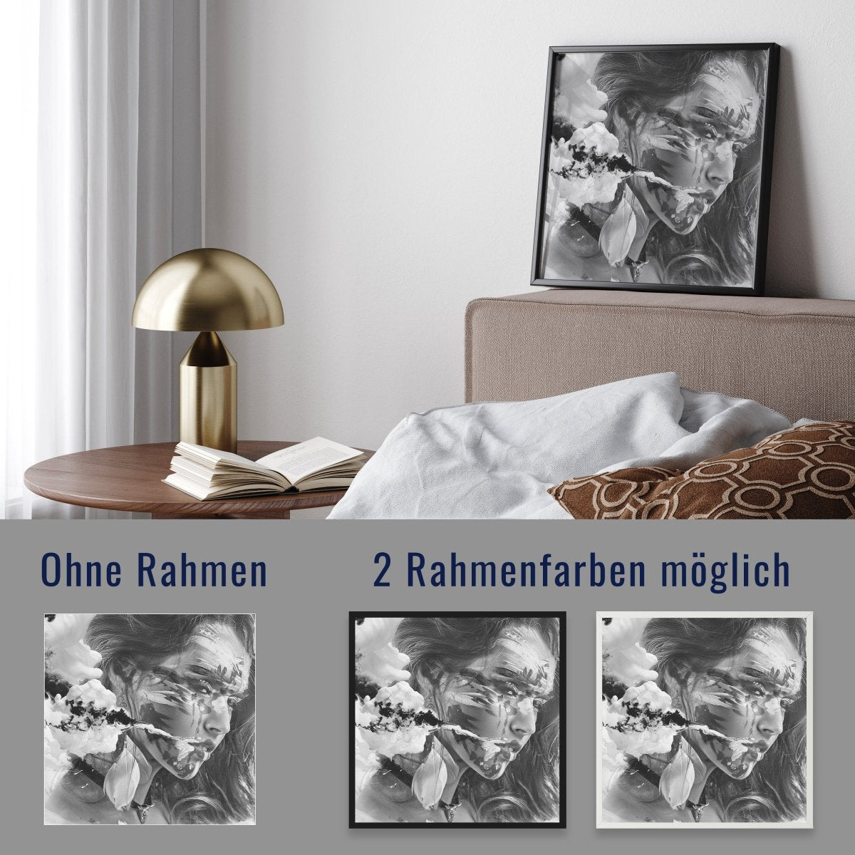 wandmotiv24 Poster, Poster - Frau, Rauch, Indianer - M0277 - Bild 4