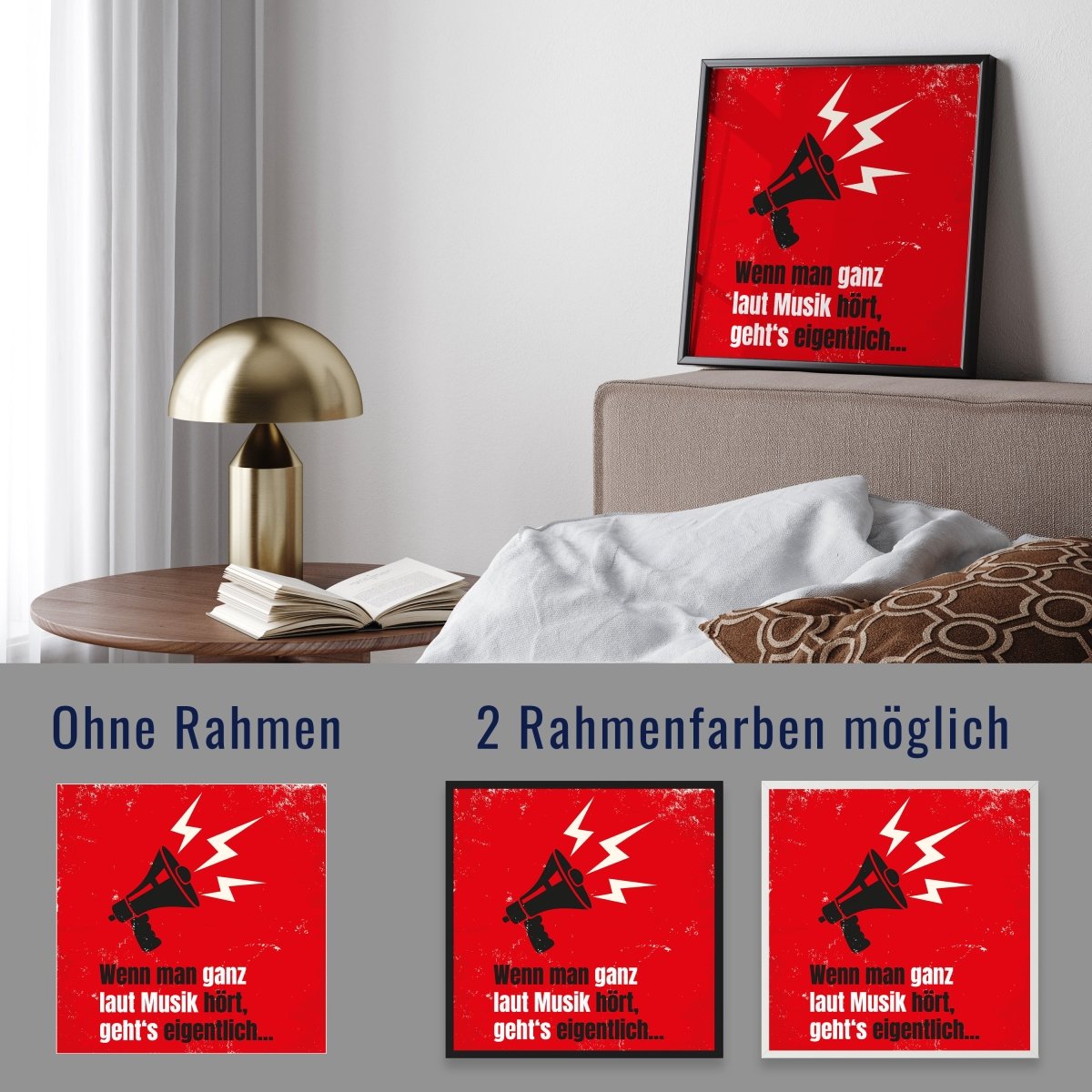 wandmotiv24 Poster, Poster - Musik, Megafon, Spruch - M0290 - Bild 4