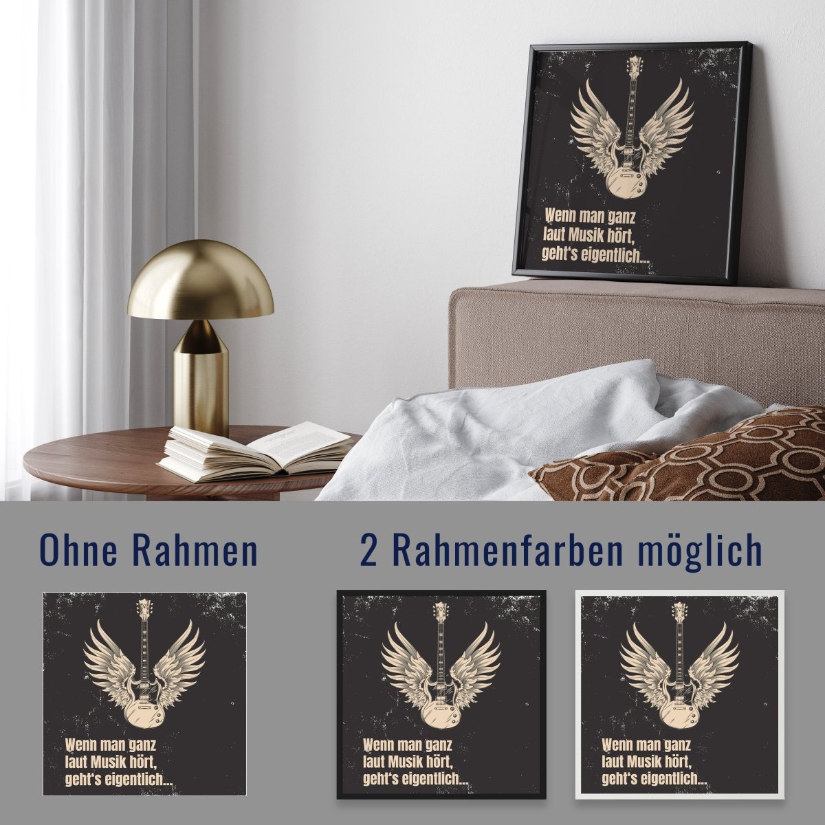 wandmotiv24 Poster, Poster - Musik, Gitarre, Spruch - M0292 - Bild 4