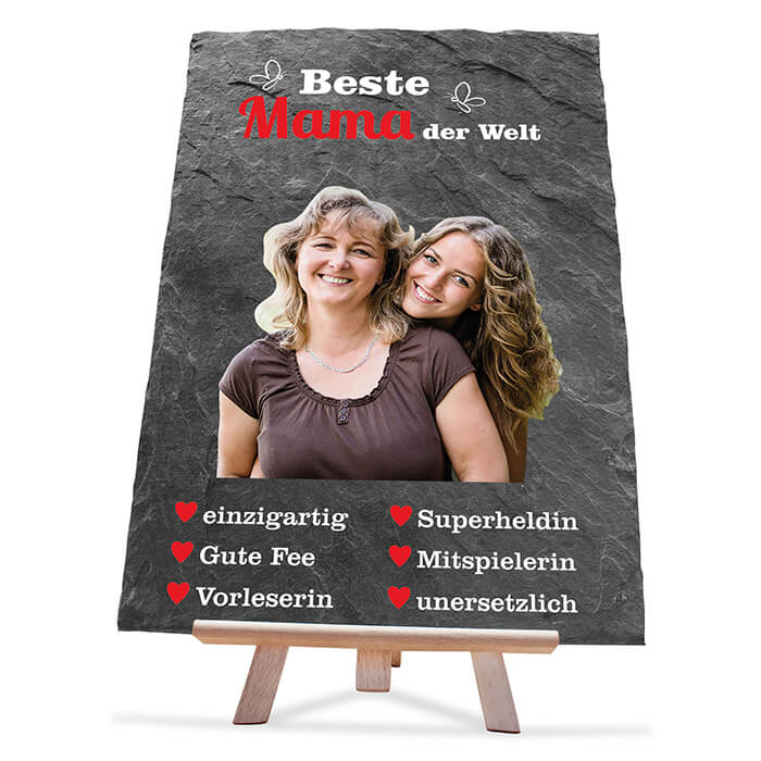 Schiefertafel mit Staffelei Beste Mama M0297 - Bild 1