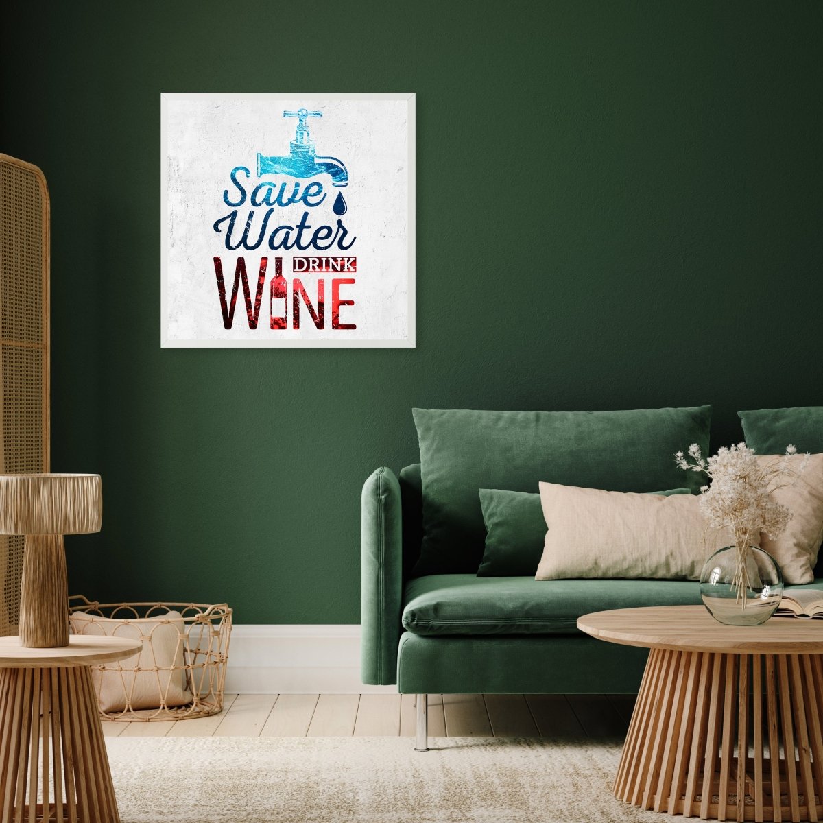 wandmotiv24 Poster, Poster - Spruch, Wein, Wasser - M0307 - Bild 5