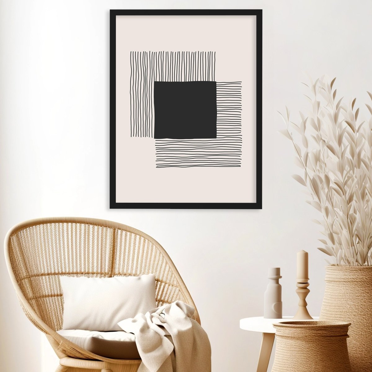 wandmotiv24 Poster, Poster - minimalistisch, schwarz, abstrakt - M0311 - Bild 3